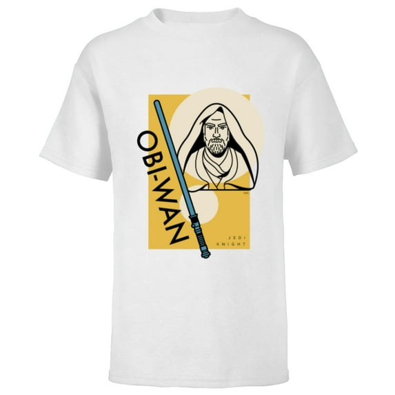 Star Wars Master Obi-Wan Kenobi Jedi Knight - Short Sleeve T-Shirt for Kids - Customized-White