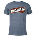 thumbnail image 1 of Star Wars May The 4th Be With You 2022 - Short Sleeve Blended T-Shirt for Adults - Customized-Navy Heather, 1 of 5
