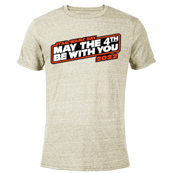 Star Wars May The 4th Be With You 2022 - Short Sleeve Blended T-Shirt for Adults - Customized-Yellow