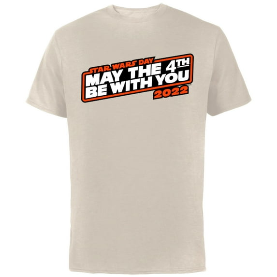 Star Wars May The 4th Be With You 2022 - Short Sleeve Cotton T-Shirt for Adults - Customized-Natural