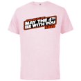 thumbnail image 1 of Star Wars May The 4th Be With You 2022 - Short Sleeve Cotton T-Shirt for Adults - Customized-Soft Pink, 1 of 5