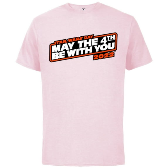 Star Wars May The 4th Be With You 2022 - Short Sleeve Cotton T-Shirt for Adults - Customized-Soft Pink