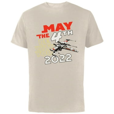 Star Wars May The 4th Be With You 2022 X-Wing Premium - Short Sleeve Cotton T-Shirt for Adults - Customized-Natural