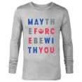 thumbnail image 1 of Star Wars May The Force Be With You Americana - Long Sleeve T-Shirt for Men - Customized-Athletic Heather, 1 of 5