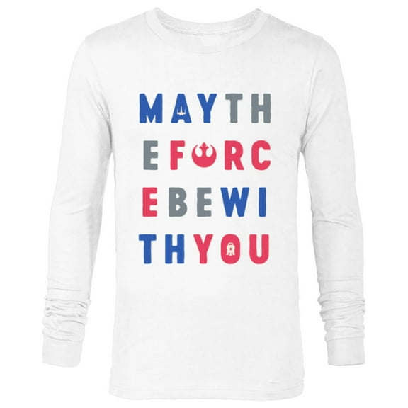 Star Wars May The Force Be With You Americana - Long Sleeve T-Shirt for Men - Customized-White