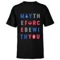 thumbnail image 1 of Star Wars May The Force Be With You Americana - Short Sleeve T-Shirt for Kids - Customized-Black, 1 of 5