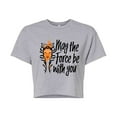 thumbnail image 1 of Star Wars - May The Force Be With You - Juniors Cropped Graphic T-Shirt, 1 of 4