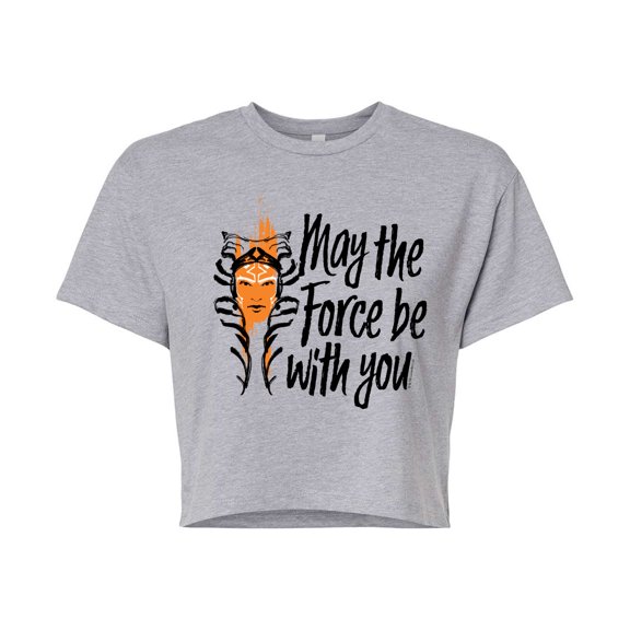 Star Wars - May The Force Be With You - Juniors Cropped Graphic T-Shirt