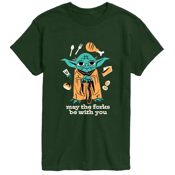 Star Wars - May The Forks Be With You - Men's Short Sleeve Graphic T-Shirt