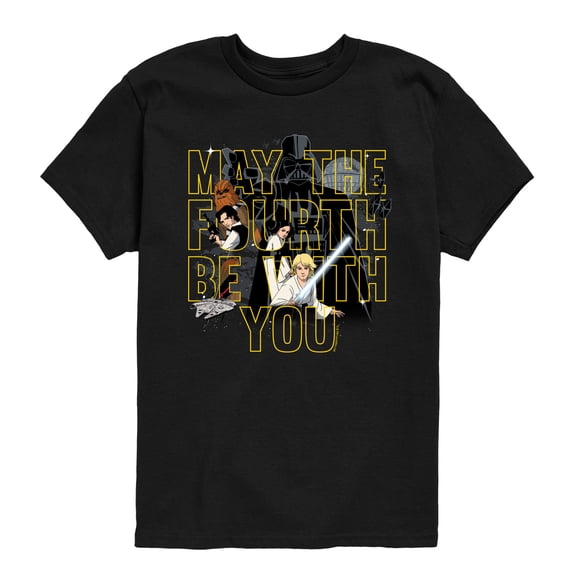 Star Wars - May The Fourth Be With You - Youth Boys Short Sleeve Graphic T-Shirt