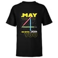 thumbnail image 1 of Star Wars May the 4th Be With You 2024 Lightsabers - Short Sleeve T-Shirt for Kids - Customized-Black, 1 of 5
