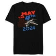 thumbnail image 1 of Star Wars May the 4th Be With You 2024 Luke’s X-Wing Fighter - Short Sleeve Blended T-Shirt for Adults - Customized-Black, 1 of 5