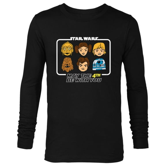 Star Wars May the 4th Be With You Classic Movie Characters - Long Sleeve T-Shirt for Men - Customized-Black