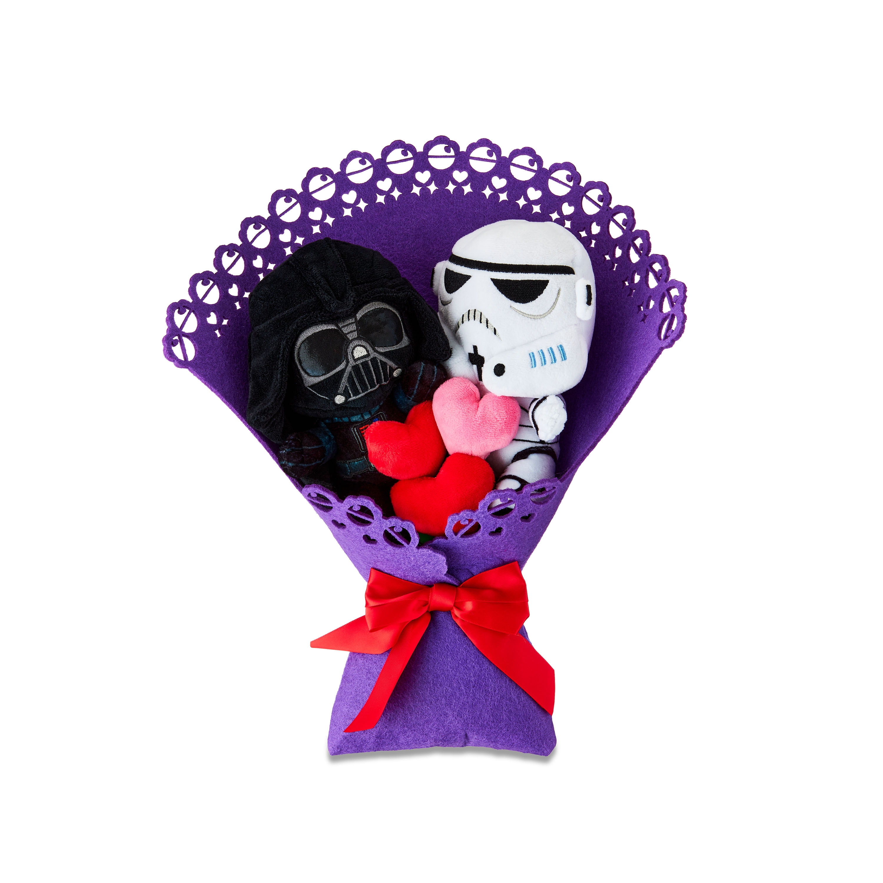 Star Wars™ Medium Plush Valentine’s Bouquet with Darth Vader and Stormtrooper, Collectible Plush