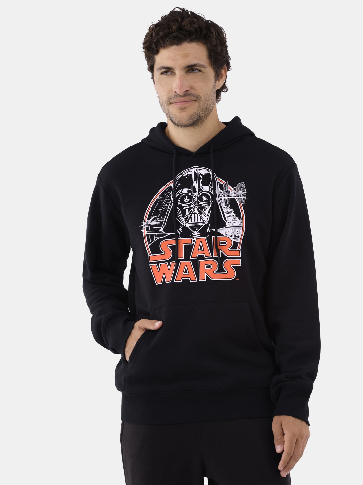 Star Wars Men's Darth Vader Graphic Hoodie with Long Sleeves, Sizes XS-3XL Star Wars Men's Darth Vader Graphic Hoodie with Long Sleeves, Sizes XS-3XL