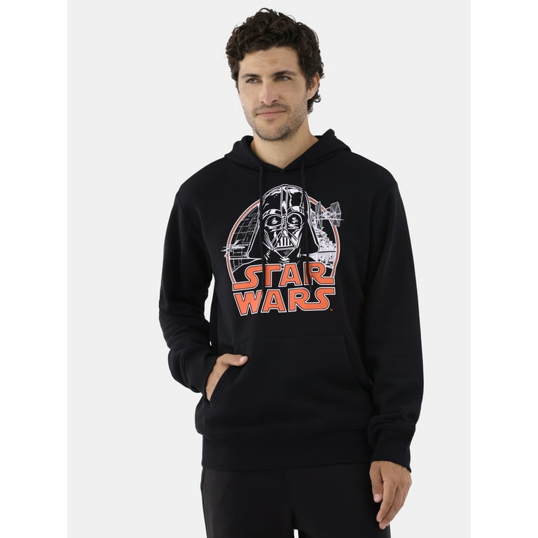 Star Wars Men s Darth Vader Graphic Hoodie with Long Sleeves Sizes XS 3XL