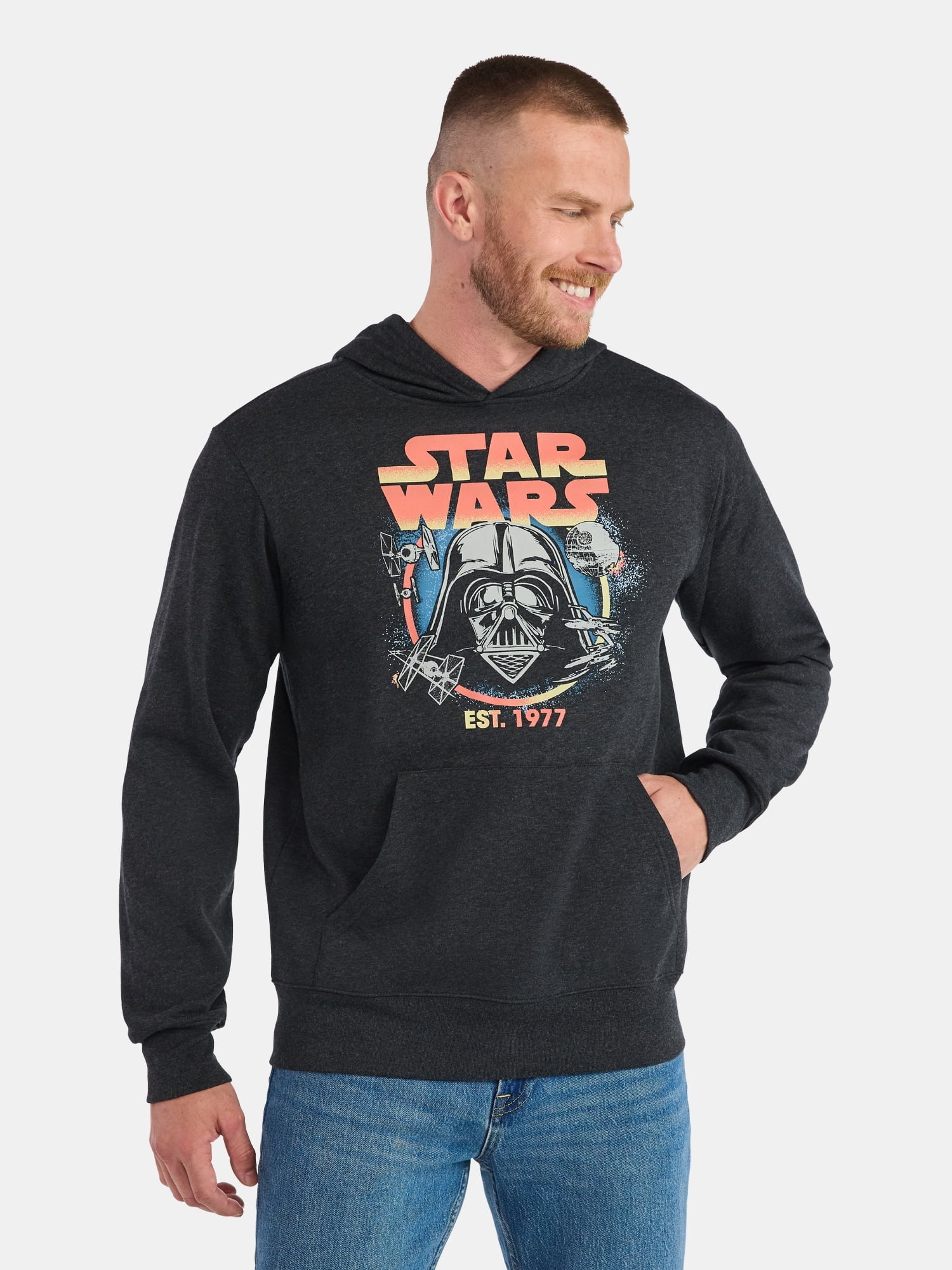 Star Wars, Men's & Big Men's Graphic Hoodie, Vader, Sizes XS-5XL