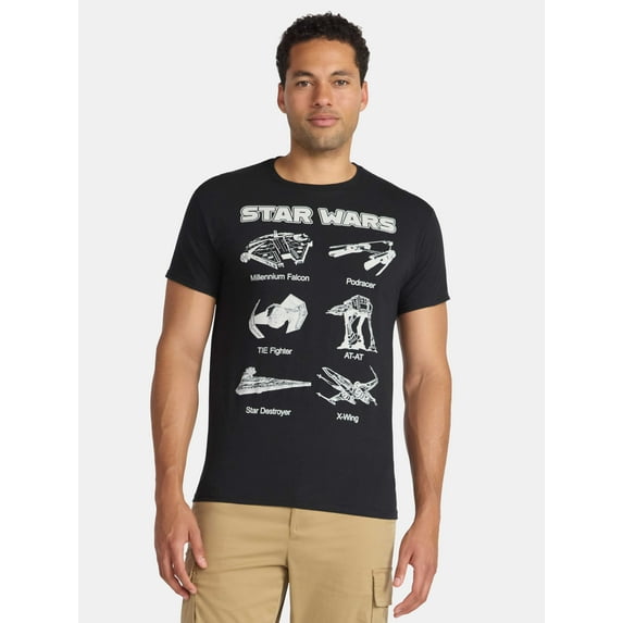 Mandalorian Star Wars Men's and Big Men's Graphic Tee with Short Sleeves, Sizes S-3XL