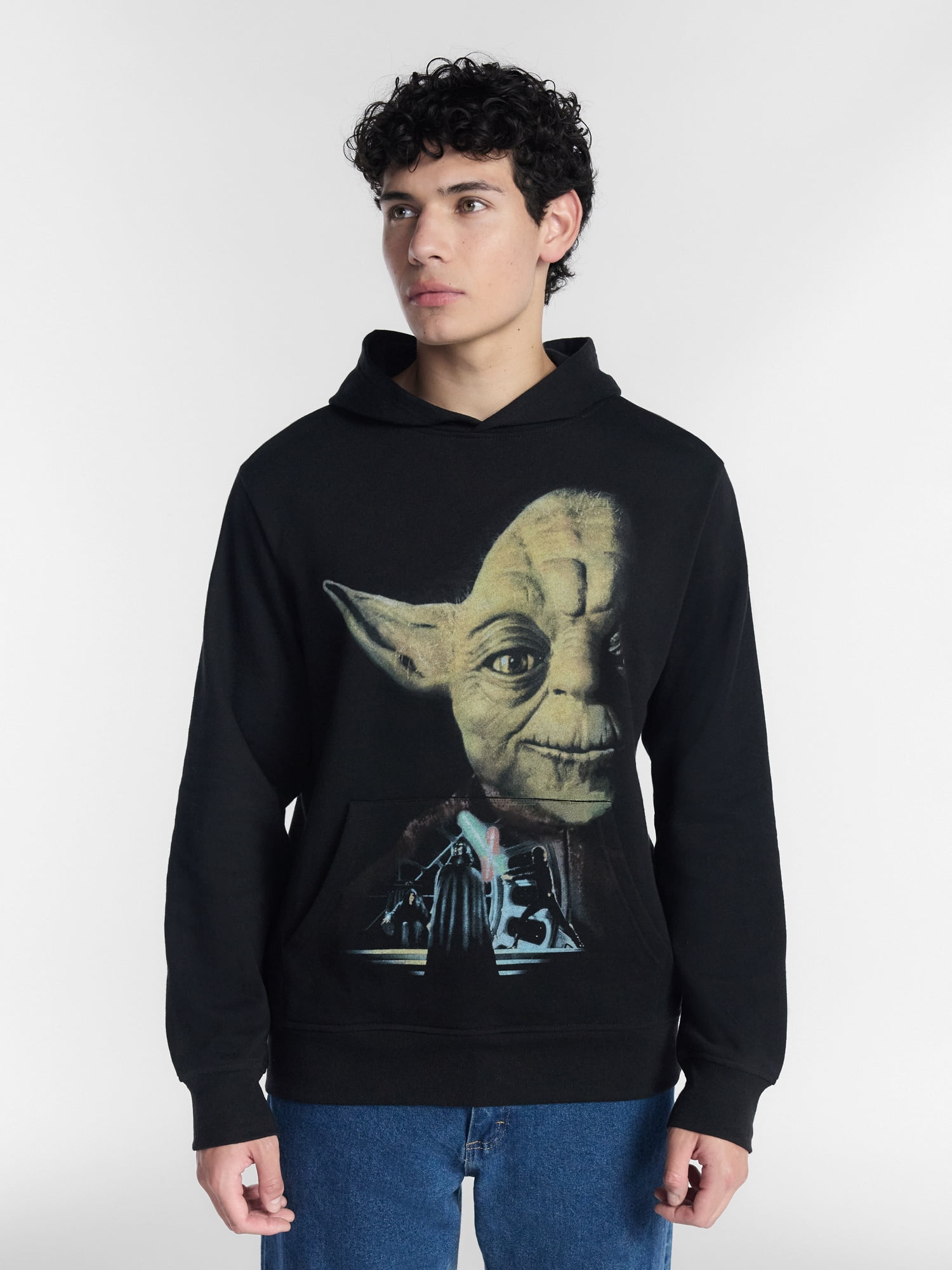 Star Wars Men's and Big Men's Yoda Hoodie Sweatshirt, Sizes XS-5XL