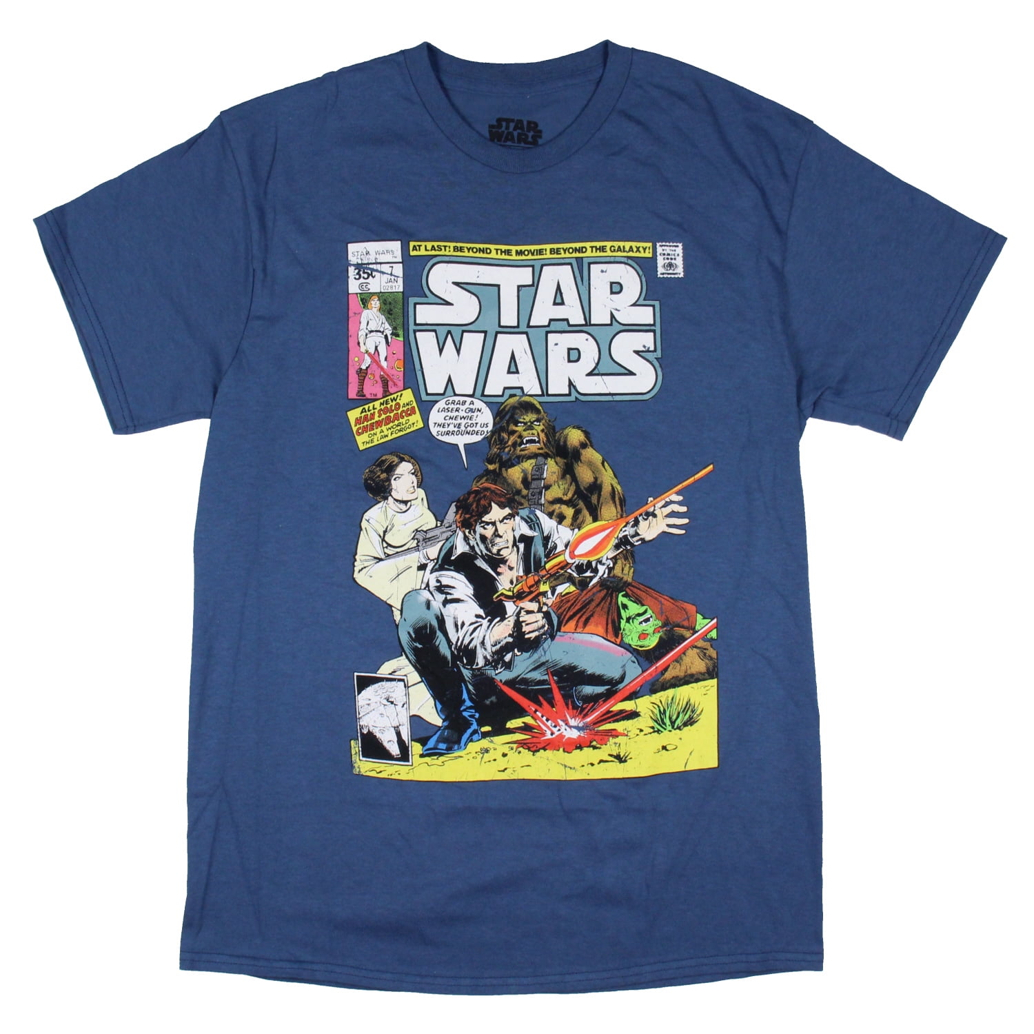Star Wars Men's Character Design Retro Comic Book Cover Adult T