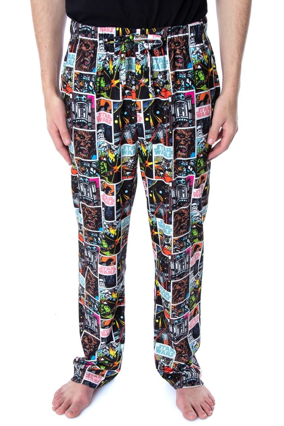Star Wars Men's Comic Book Allover Pattern Sleep Lounge Pajama Pants