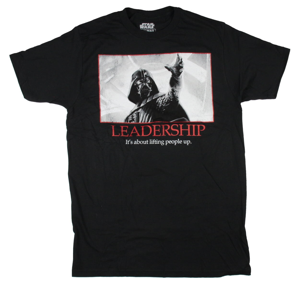 Star Wars Men's Darth Vader Leadership Lift People Up TShirt, Small