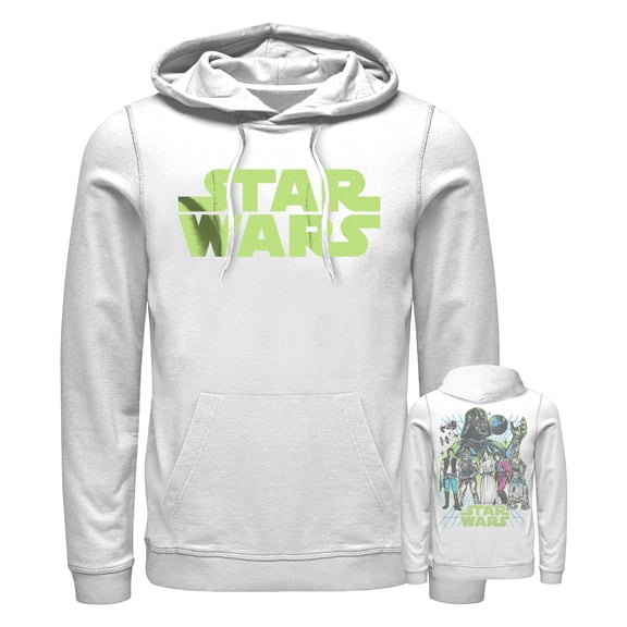 Star Wars Men's Empire Strikes Back Green Logo Poster Hoodie,