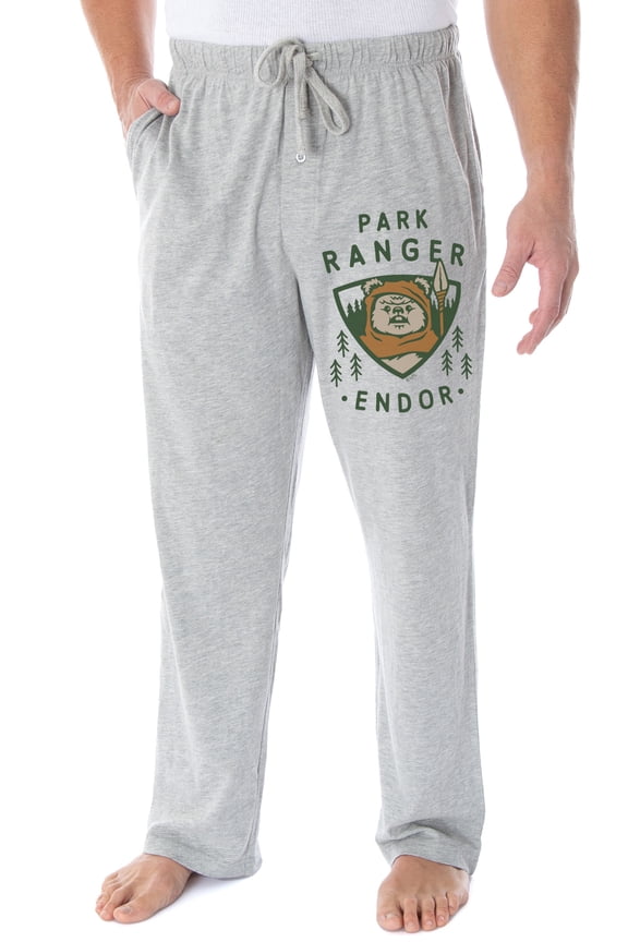 Star Wars Men's Ewok Park Ranger Endor Loungewear Sleep Pajama Pants