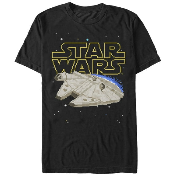 Star Wars Men's Falcon Squared Slim Fit T-shirt X-Large Black