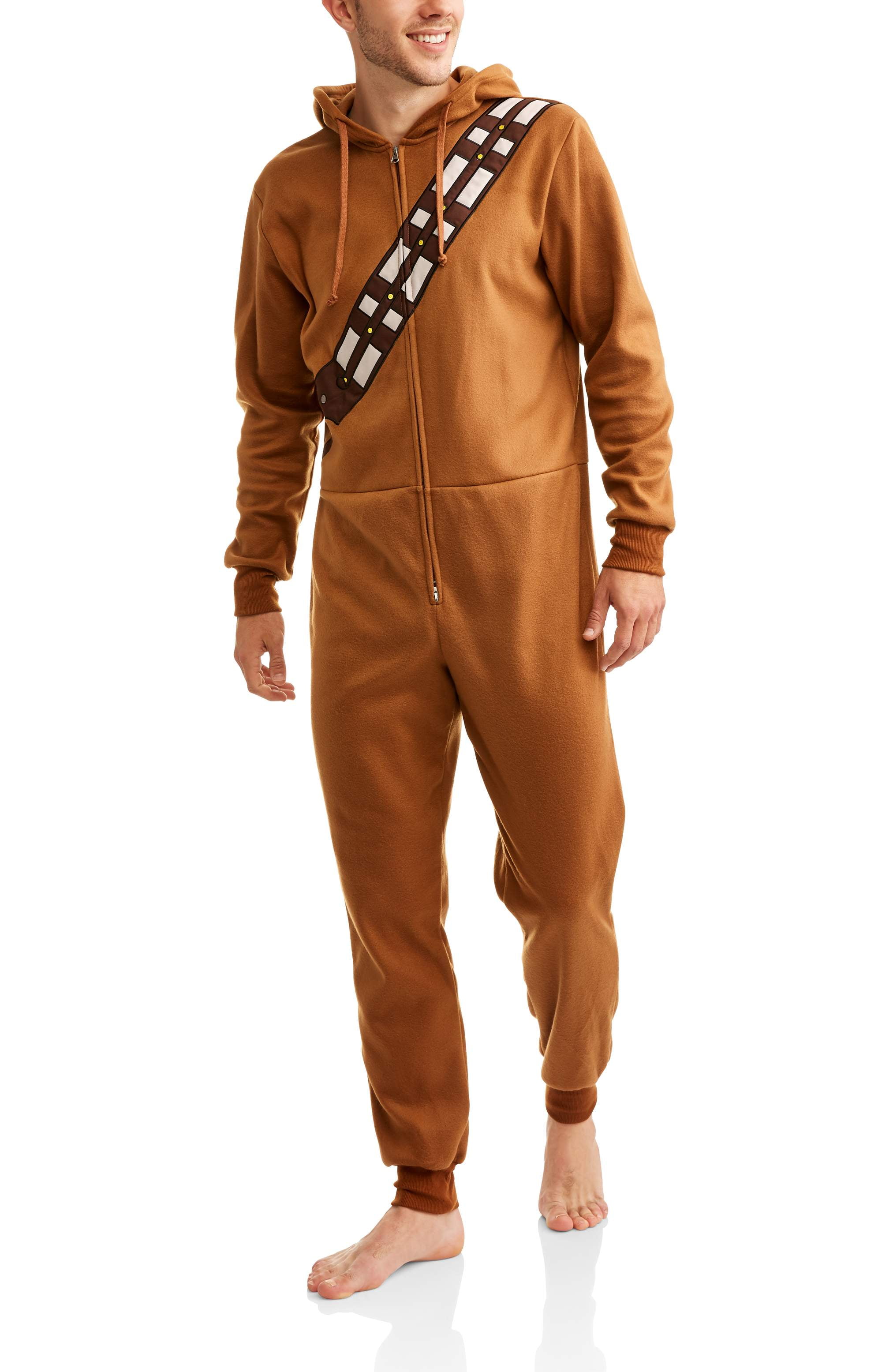 Star Wars Men's Furry Chewbacca Onesie Unionsuit Pajamas, Mens Pajamas