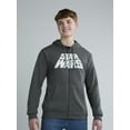 thumbnail image 1 of Star Wars Men's Graphic Print Zip Up Hoodie with Long Sleeves, Sizes S-2XL, 1 of 1
