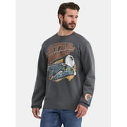 STAR WARS Men's & Big Men's Millennium Falcon Death Star Graphic Print Crewneck Sweatshirt, Sizes S-2XL