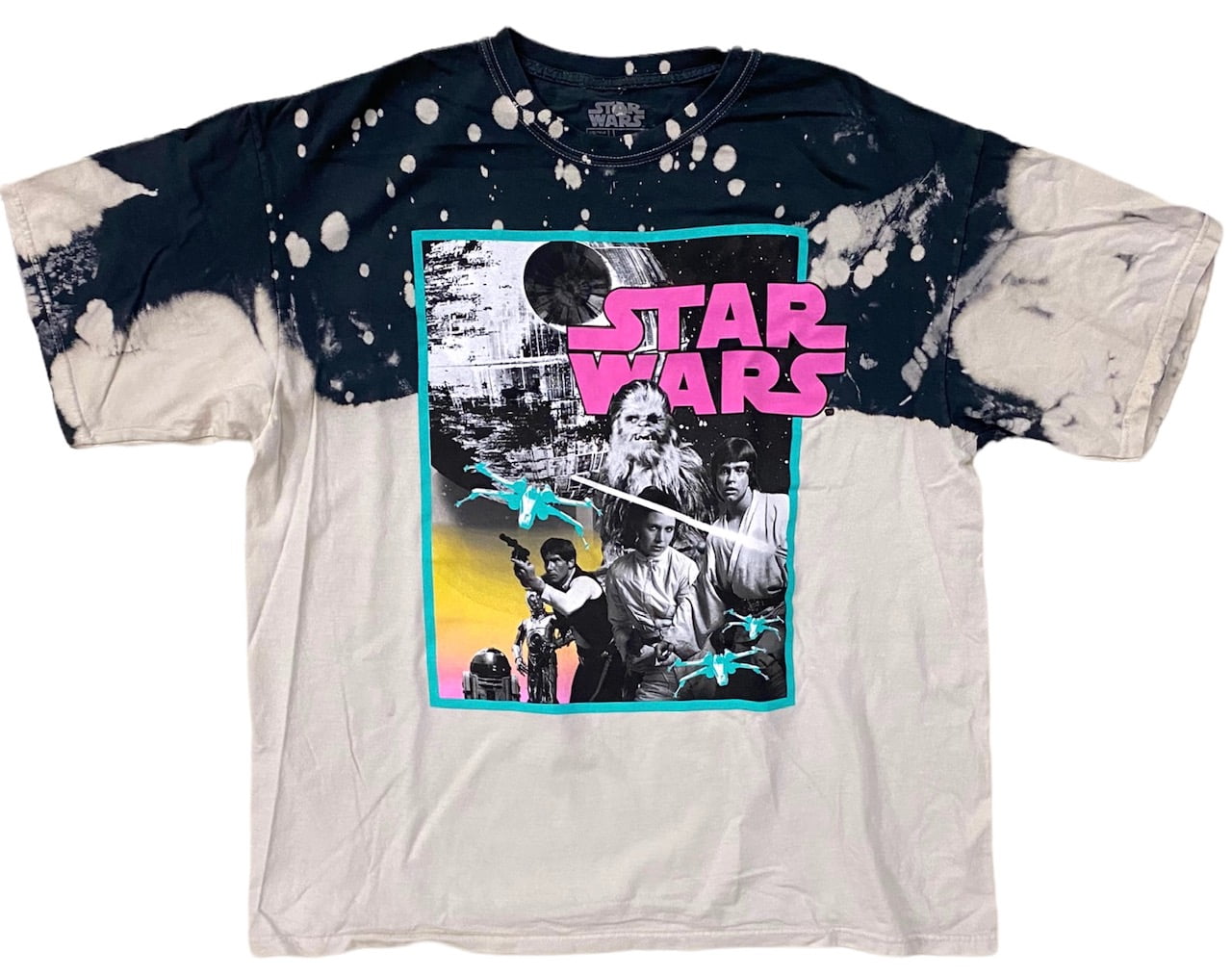 Star Wars Men\'s Men\'s T-Shirt Tee Mandalorian)) Officially (Japanese Licensed White Graphic Vintage (Medium, Retro