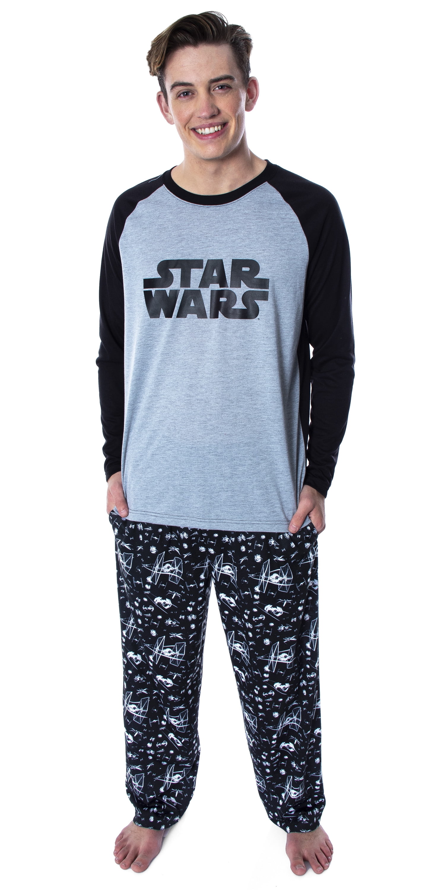 Star Wars Men's Pajamas Classic Logo Raglan Shirt And Pants Pajama Set