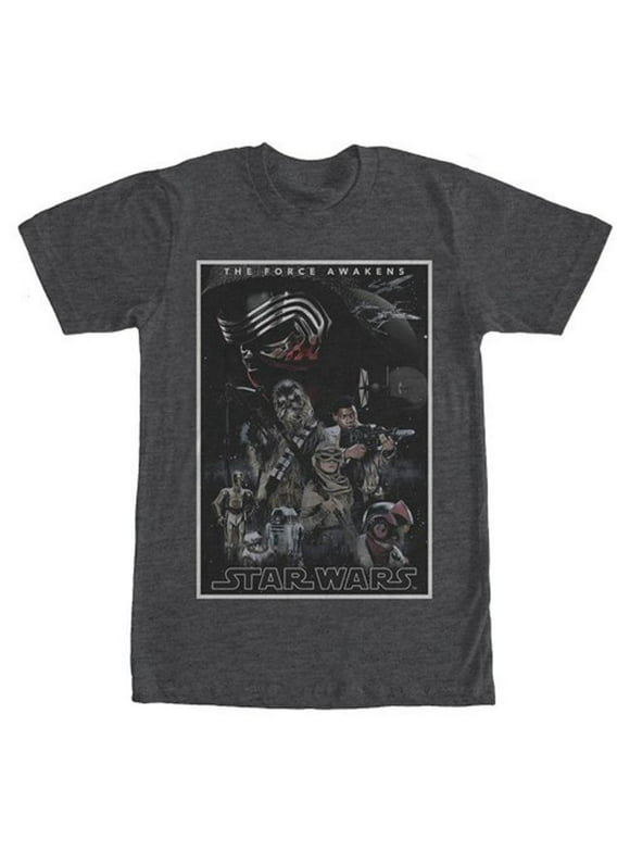 Star Wars Men's Poster T-shirt Large Charcoal