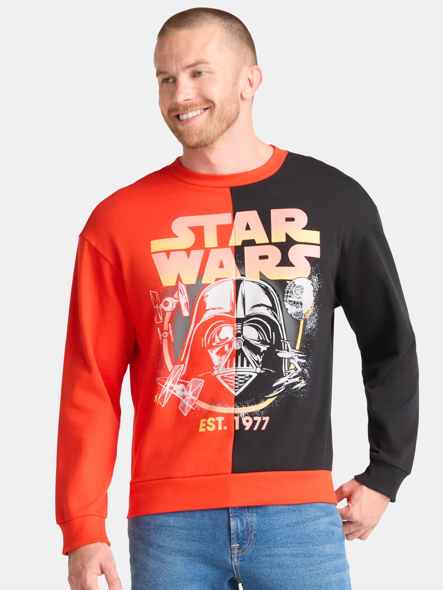 Star Wars, Revenge of the Sith, Men’s & Big Men's Split Graphic Sweatshirt, Sizes S-3XL