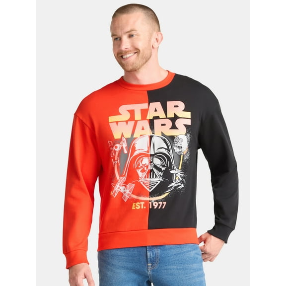 Star Wars, Revenge of the Sith, Men’s & Big Men's Split Graphic Sweatshirt, Sizes S-3XL