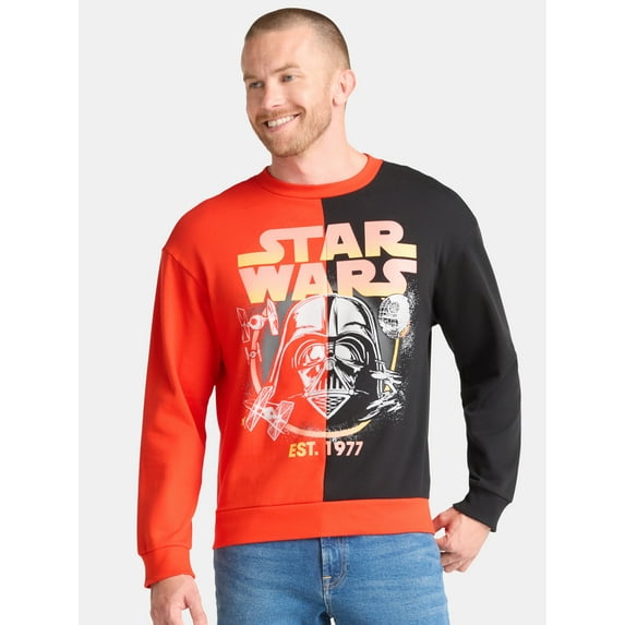 Star Wars, Revenge of the Sith, Men’s & Big Men's Split Graphic Sweatshirt, Sizes S-3XL
