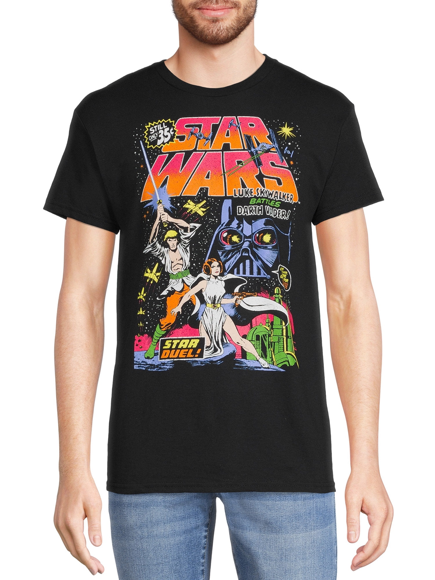 Star Wars Men's Duel Graphic with Short Sleeves -