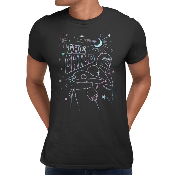 Star Wars Men's The Child Oil Slick Drawing T-Shirt (Black, S-XXXL)