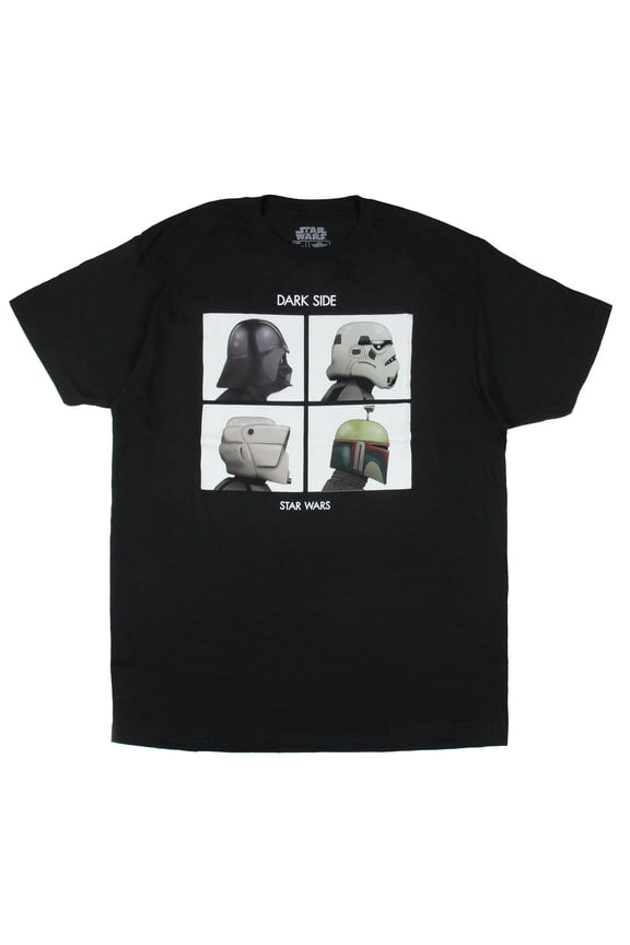 Star Wars Men's The Dark Side Character Side View Adult Short Sleeve T-Shirt