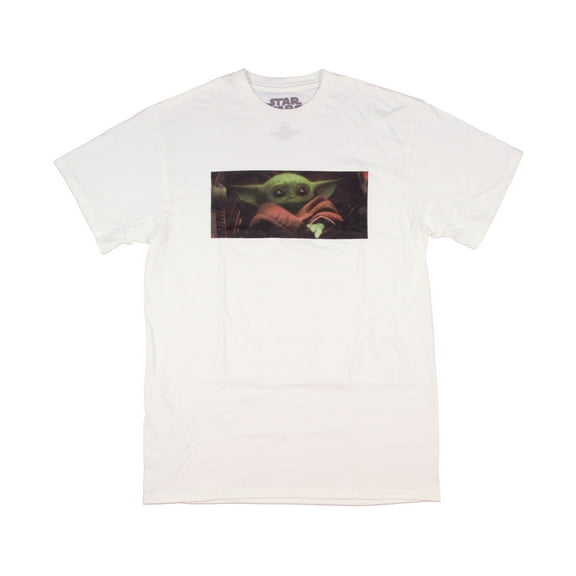 Star Wars Men's The Mandalorian Baby Yoda Photo T-Shirt