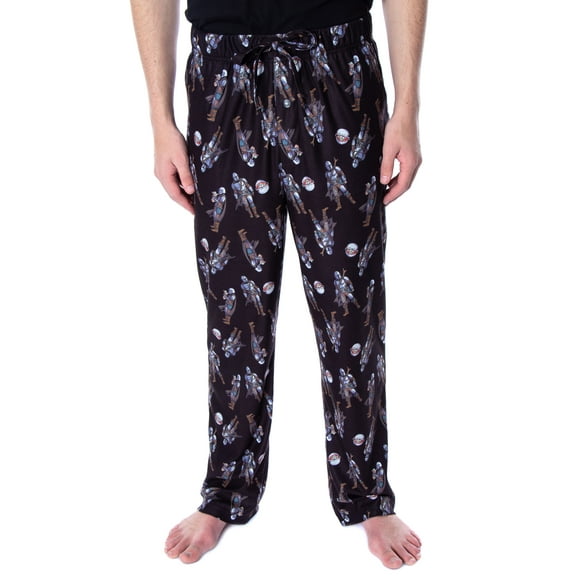Star Wars Men's The Mandalorian Mando and Baby Yoda Sleepwear Pajama Pants
