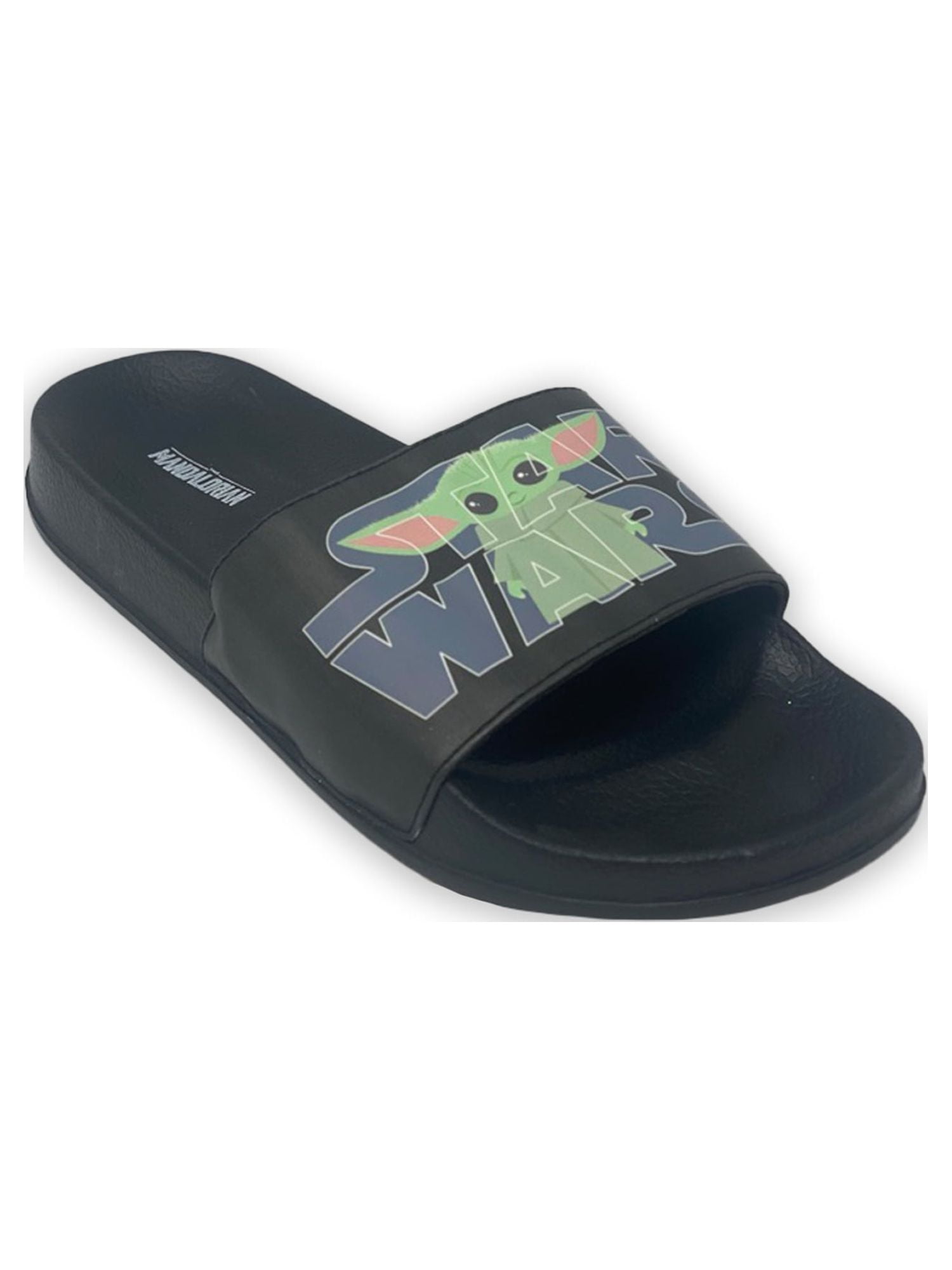 Star Wars Mandalorian Black Slides Star Wars Mandalorian sandals Disney 1 New | Mercari main image 3
