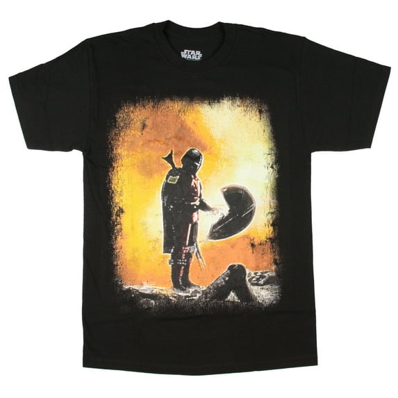 Star Wars Men's The Mandalorian With The Child in Pod Scene T-Shirt