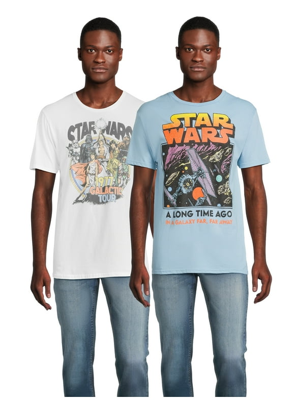 Star Wars Men's Vintage Graphic Tee, 2-Pack, Sizes S-3XL