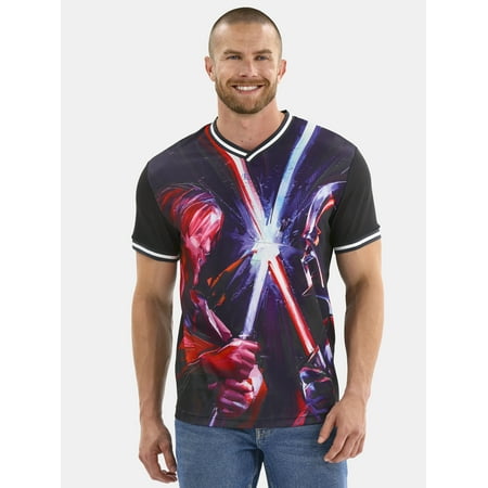 Obiwan & Vader Star Wars Men's and Big Men's Soccer Jersey, Sizes S-3XL