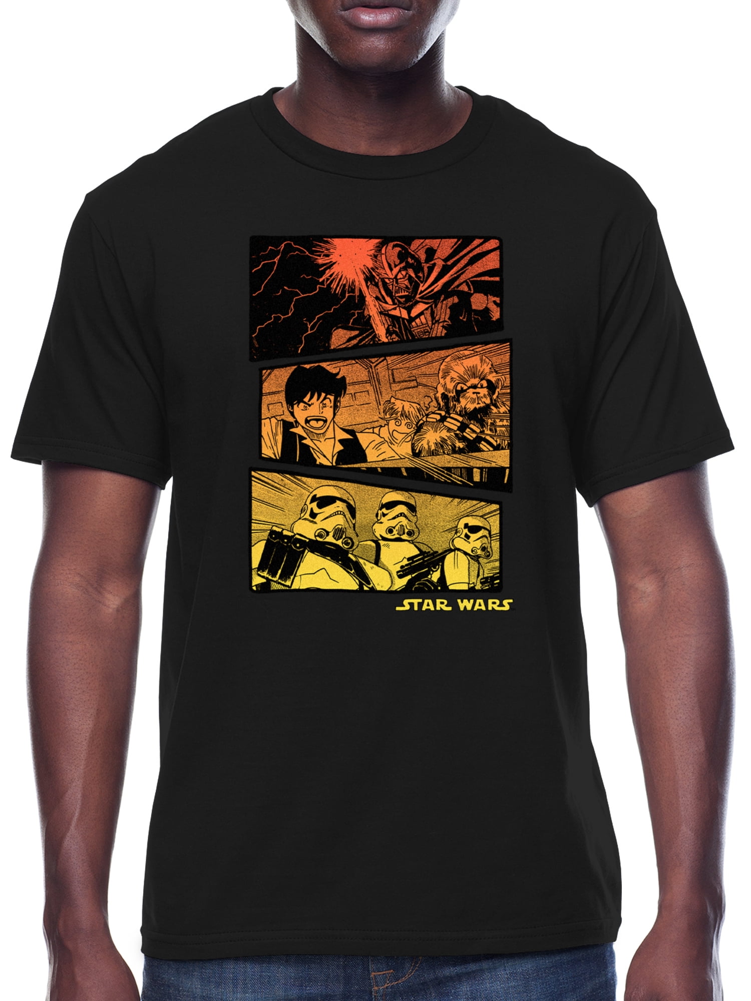 Star Wars, Mens Apparel Graphic T-Shirt, Anime Splice Sizes S-3XL