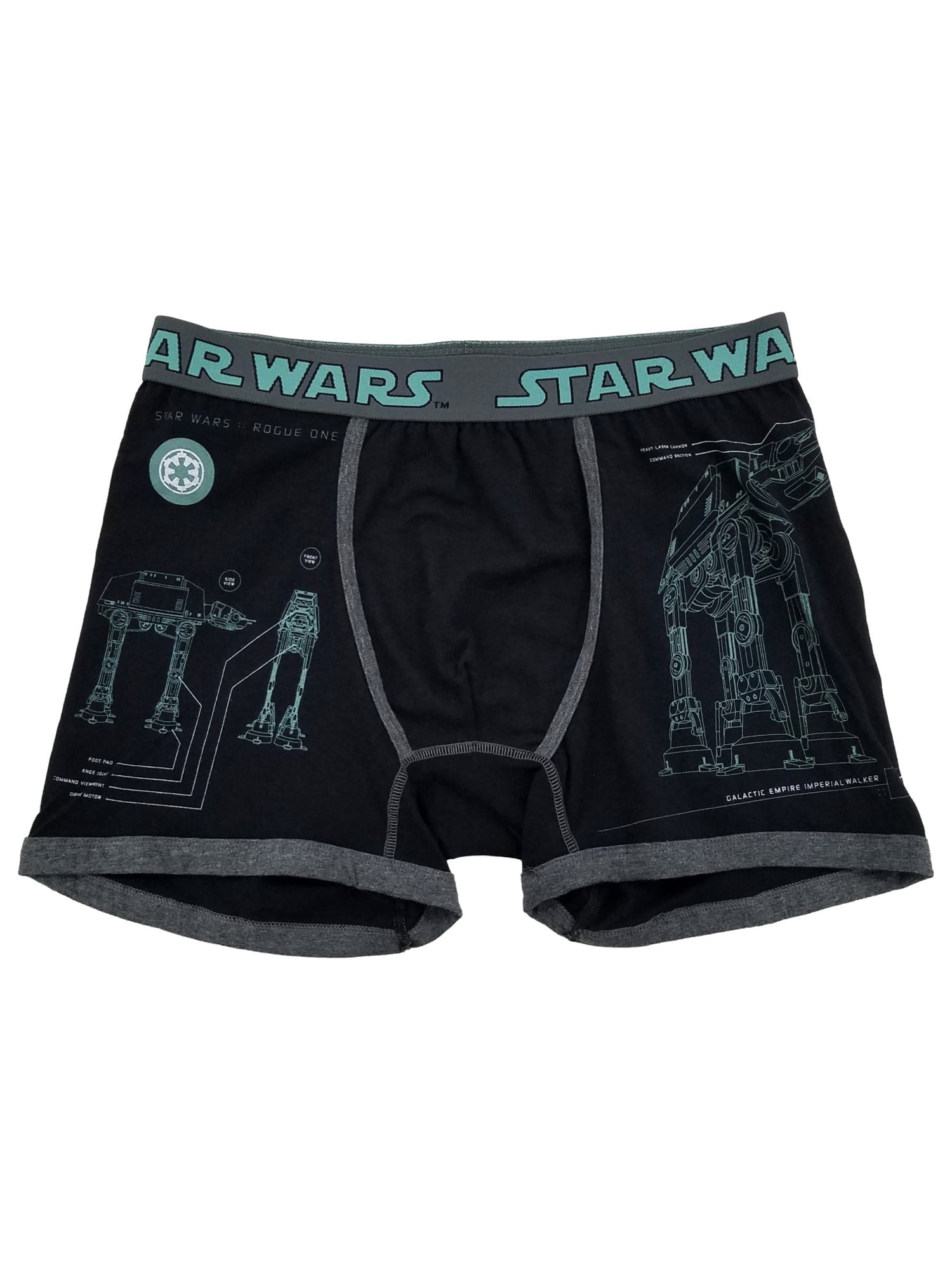 Star Wars Mens Black Rogue One AT AT Underwear Boxer Briefs Small