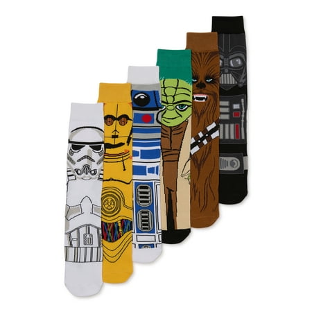 Star Wars Mens Crew Socks, 6-Pack_